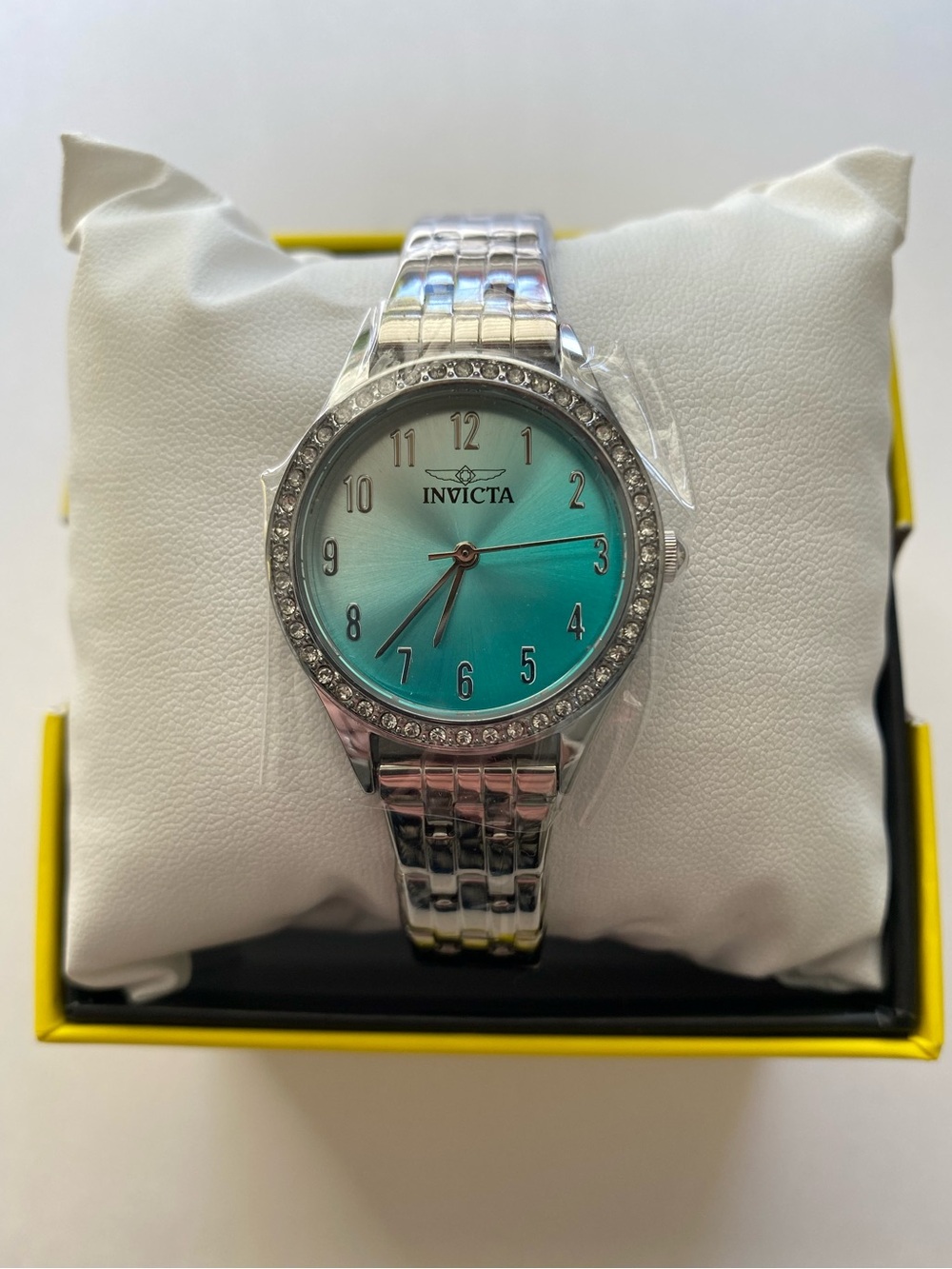NEW Invicta Celestial Lady 30mm Silver Blue Crystal Bezel Gradient Watch 70457